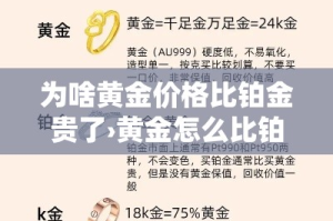 为啥黄金价格比铂金贵了›黄金怎么比铂金贵了