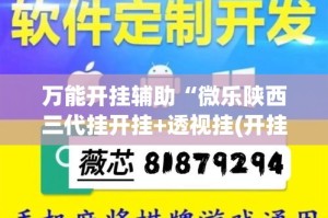 万能开挂辅助“微乐陕西三代挂开挂+透视挂(开挂)2026必备”(作弊)辅助透视教程