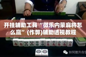 开挂辅助工具“微乐内蒙麻将怎么赢”(作弊)辅助透视教程