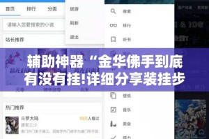 辅助神器“金华佛手到底有没有挂!详细分享装挂步骤