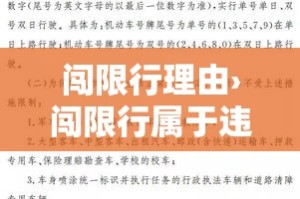 闯限行理由›闯限行属于违反禁令标志指示吗?