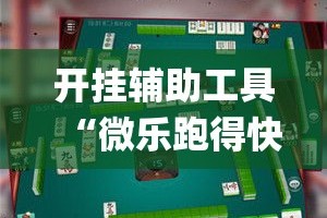 开挂辅助工具“微乐跑得快如何让系统发好牌”专业师傅带你一起了解(确实有挂