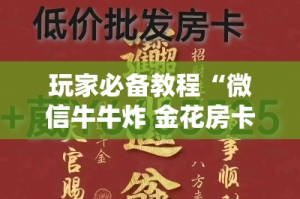 玩家必备教程“微信牛牛炸 金花房卡链接”详细房卡教程