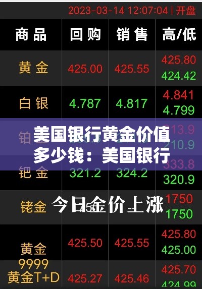 美国银行黄金价值多少钱：美国银行黄金储备