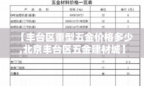 【丰台区重型五金价格多少,北京丰台区五金建材城】