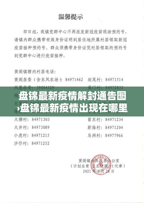 盘锦最新疫情解封通告图›盘锦最新疫情出现在哪里