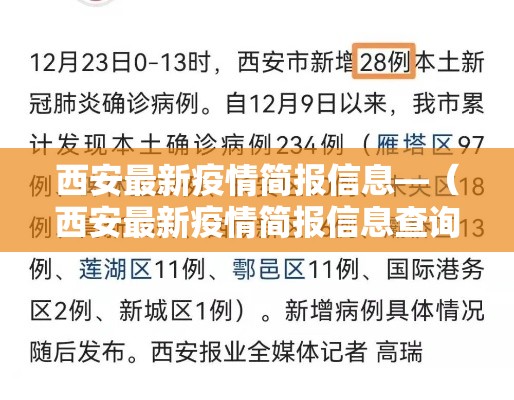 西安最新疫情简报信息—（西安最新疫情简报信息查询）