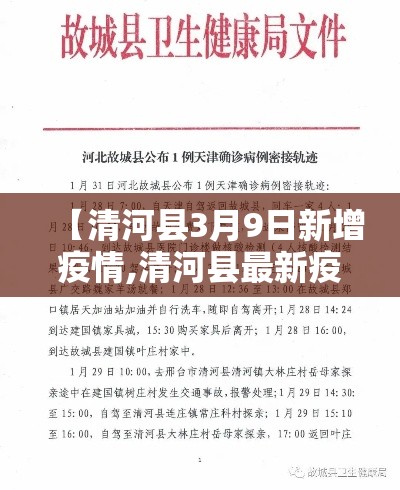【清河县3月9日新增疫情,清河县最新疫情】 【清河县3月9日新增疫情,清河县最新疫情】