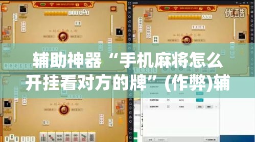 辅助神器“手机麻将怎么开挂看对方的牌”(作弊)辅助透视教程
