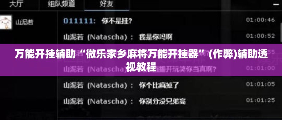 万能开挂辅助“微乐家乡麻将万能开挂器”(作弊)辅助透视教程