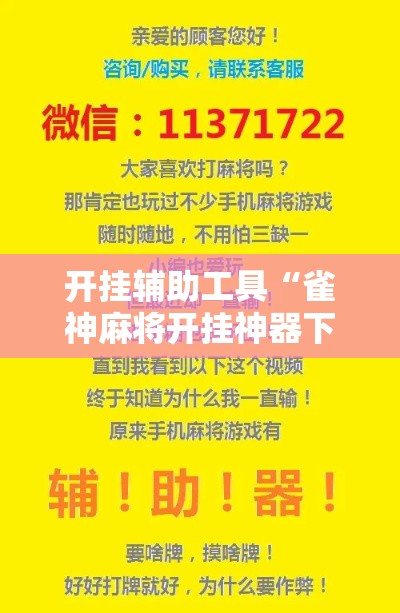 开挂辅助工具“雀神麻将开挂神器下载”科技辅助神器手机版