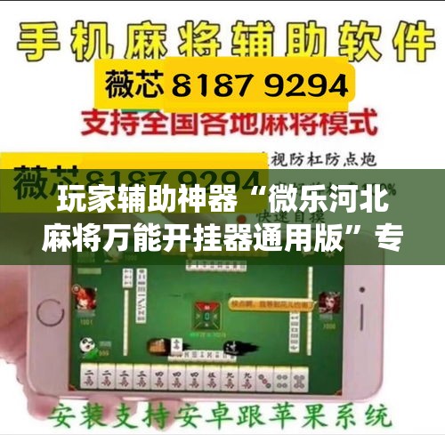 玩家辅助神器“微乐河北麻将万能开挂器通用版”专业师傅带你一起了解(确实有挂