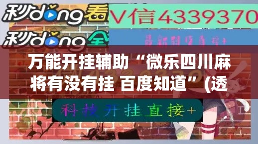 万能开挂辅助“微乐四川麻将有没有挂 百度知道”(透视)其实确实有挂