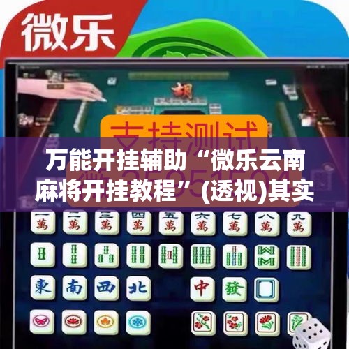 万能开挂辅助“微乐云南麻将开挂教程”(透视)其实确实有挂