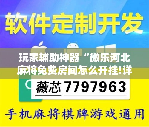 玩家辅助神器“微乐河北麻将免费房间怎么开挂!详细分享装挂步骤