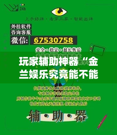 玩家辅助神器“金兰娱乐究竟能不能开挂”(作弊)辅助透视教程