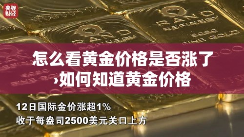 怎么看黄金价格是否涨了›如何知道黄金价格