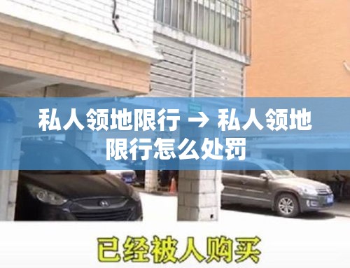私人领地限行 → 私人领地限行怎么处罚