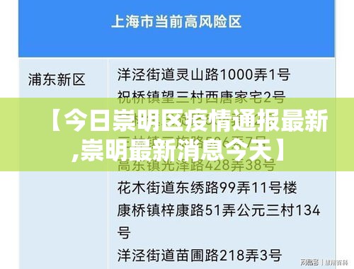 【今日崇明区疫情通报最新,崇明最新消息今天】 【今日崇明区疫情通报最新,崇明最新消息今天】